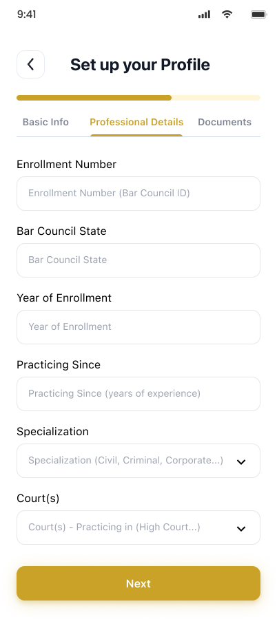 Basic Information Step