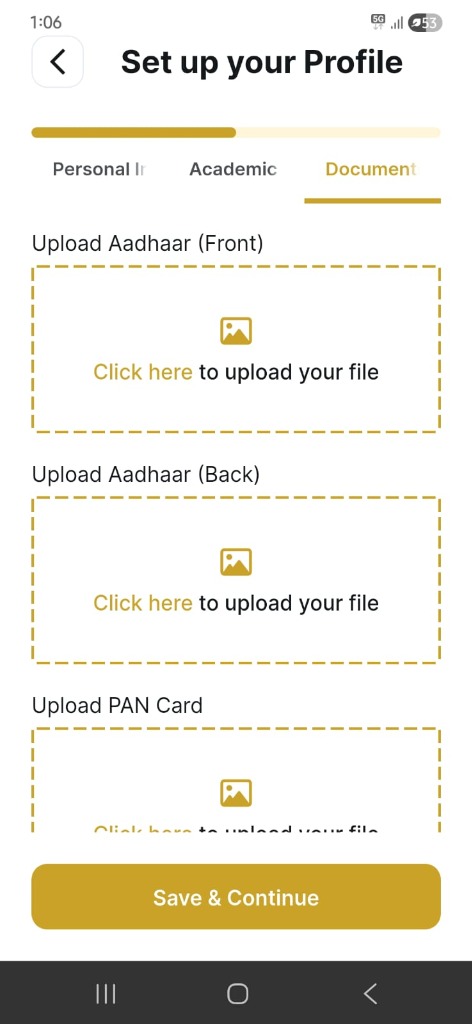 Document Upload Step